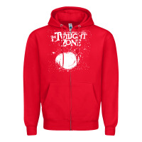 Red twilight zone vintage faded style design Zipper Hoodie - linhVisuals
