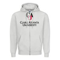 Dove Grey Clark Atlanta University Zipper Hoodie - linhVisuals