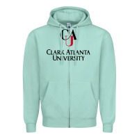 Seafoam Clark Atlanta University Zipper Hoodie - linhVisuals