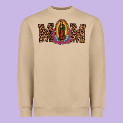 Our Lady Of Guadalupe Mom Heavyweight Sweatshirt Designed By Jahusdesignshop