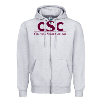 Heather Grey Chadron State College Zipper Hoodie - linhVisuals