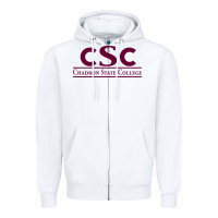 White Chadron State College Zipper Hoodie - linhVisuals