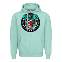 Seafoam vancouver grizzlie retro Zipper Hoodie - linhVisuals