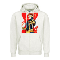 Oatmeal Heather cyclops 4 Zipper Hoodie - linhVisuals