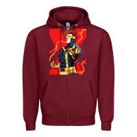 Burgundy cyclops 4 Zipper Hoodie - linhVisuals