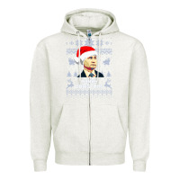 Oatmeal Heather vladimir putin merry christmas Zipper Hoodie - linhVisuals