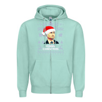 Seafoam vladimir putin merry christmas Zipper Hoodie - linhVisuals