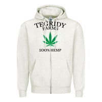 Oatmeal Heather tegridy farms Zipper Hoodie - linhVisuals