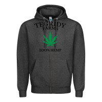 Charcoal Heather tegridy farms Zipper Hoodie - linhVisuals
