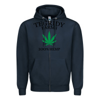 Navy tegridy farms Zipper Hoodie - linhVisuals