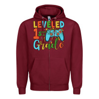 Burgundy leveled 1 st grade Zipper Hoodie - JahusDesignShop
