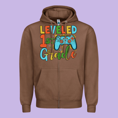 Leveled 1 St Grade Zipper Hoodie Designed By Jahusdesignshop