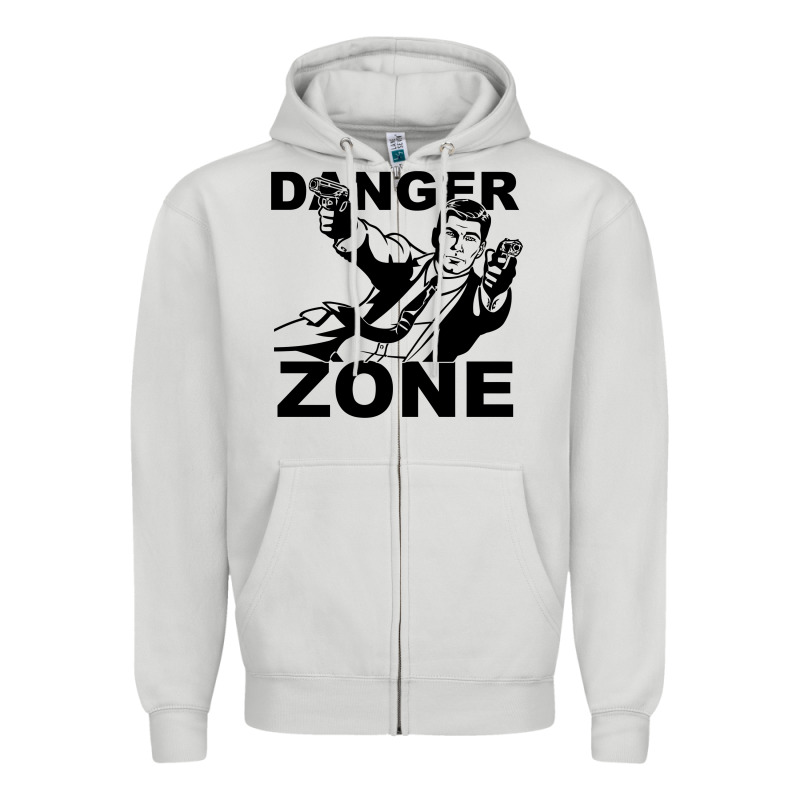 Archer Danger Zone Zipper Hoodie by linhVisuals | Teevron