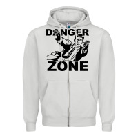 Dove Grey archer danger zone Zipper Hoodie - linhVisuals
