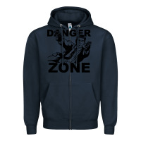 Navy archer danger zone Zipper Hoodie - linhVisuals