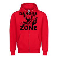 Red archer danger zone Zipper Hoodie - linhVisuals