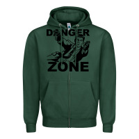Sports Green archer danger zone Zipper Hoodie - linhVisuals