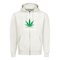 Oatmeal Heather tegridy farms Zipper Hoodie - linhVisuals