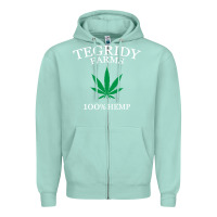 Seafoam tegridy farms Zipper Hoodie - linhVisuals