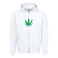 White tegridy farms Zipper Hoodie - linhVisuals