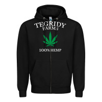 Black tegridy farms Zipper Hoodie - linhVisuals