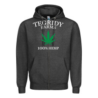 Charcoal Heather tegridy farms Zipper Hoodie - linhVisuals