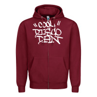 Burgundy cool disco dan Zipper Hoodie - linhVisuals