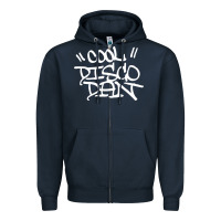 Navy cool disco dan Zipper Hoodie - linhVisuals