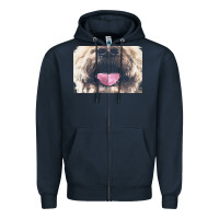 Navy labradoodle t  shirtfunny labradoodle face mask funny dog mouth t  shi Zipper Hoodie - linhVisuals