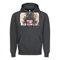 Smoke labradoodle t  shirtfunny labradoodle face mask funny dog mouth t  shi Zipper Hoodie - linhVisuals