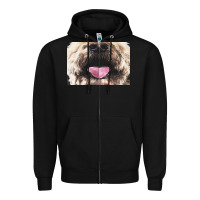 Black labradoodle t  shirtfunny labradoodle face mask funny dog mouth t  shi Zipper Hoodie - linhVisuals