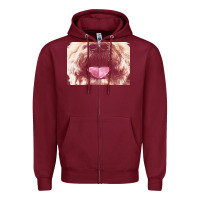 Burgundy labradoodle t  shirtfunny labradoodle face mask funny dog mouth t  shi Zipper Hoodie - linhVisuals