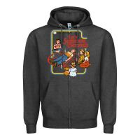 Charcoal Heather let's summon demons Zipper Hoodie - linhVisuals