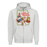 Dove Grey let's summon demons Zipper Hoodie - linhVisuals