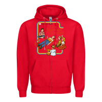 Red let's summon demons Zipper Hoodie - linhVisuals