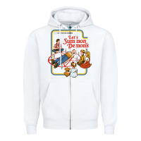 White let's summon demons Zipper Hoodie - linhVisuals