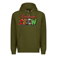 Army Green friendsmas crew Premium Hoodie - Artiststas