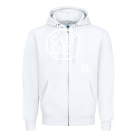 White outlier Zipper Hoodie - linhVisuals