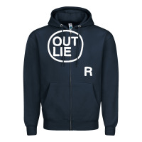Navy outlier Zipper Hoodie - linhVisuals