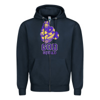 Navy kelvins god squad strong Zipper Hoodie - linhVisuals