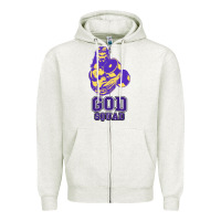 Oatmeal Heather kelvins god squad strong Zipper Hoodie - linhVisuals