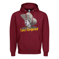 Burgundy turd retro snl celebrity Zipper Hoodie - linhVisuals