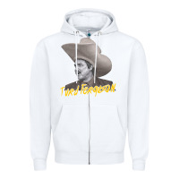 White turd retro snl celebrity Zipper Hoodie - linhVisuals