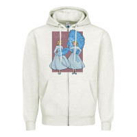 Oatmeal Heather sisters    white christmas Zipper Hoodie - linhVisuals