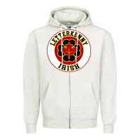 Oatmeal Heather letterkenny irish shoresy shamrock Zipper Hoodie - linhVisuals