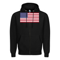 Black american flag Zipper Hoodie - linhVisuals
