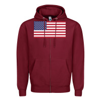 Burgundy american flag Zipper Hoodie - linhVisuals