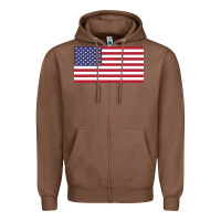 Chestnut american flag Zipper Hoodie - linhVisuals