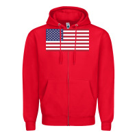 Red american flag Zipper Hoodie - linhVisuals