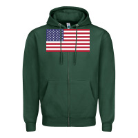 Sports Green american flag Zipper Hoodie - linhVisuals